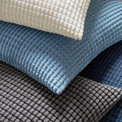 Pack of 2 Pillow Covers 18X18 Inch Granules Soft Corduroy Decorative Throw Pillow Covers for Couch Cushion Sofa Bedroom Living Room, Grey