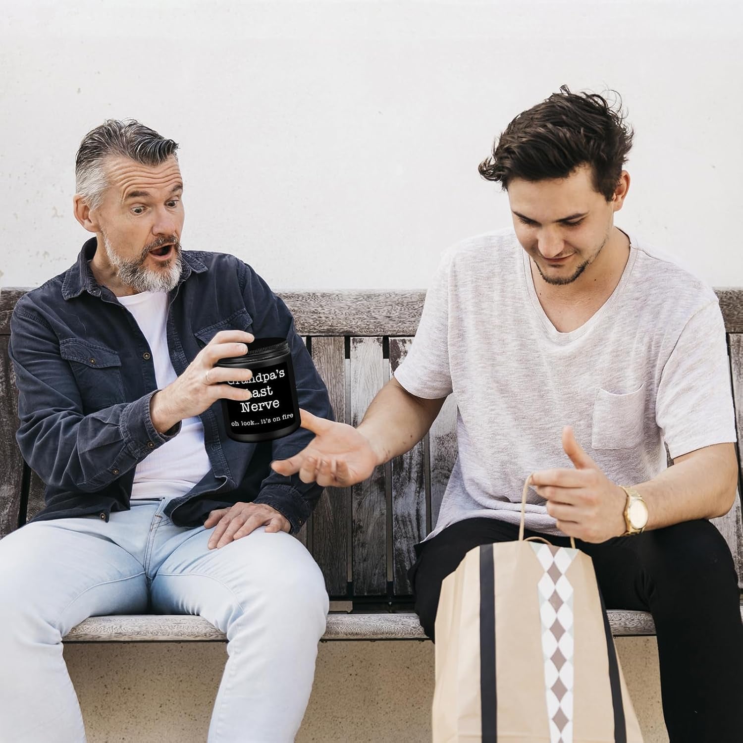 Grandpa Gifts from Granddaughter Grandson, Unique Fathers Day, Birthday, Christmas, Retirement Candles, Grandpa’S Last Nerve Scented Candle