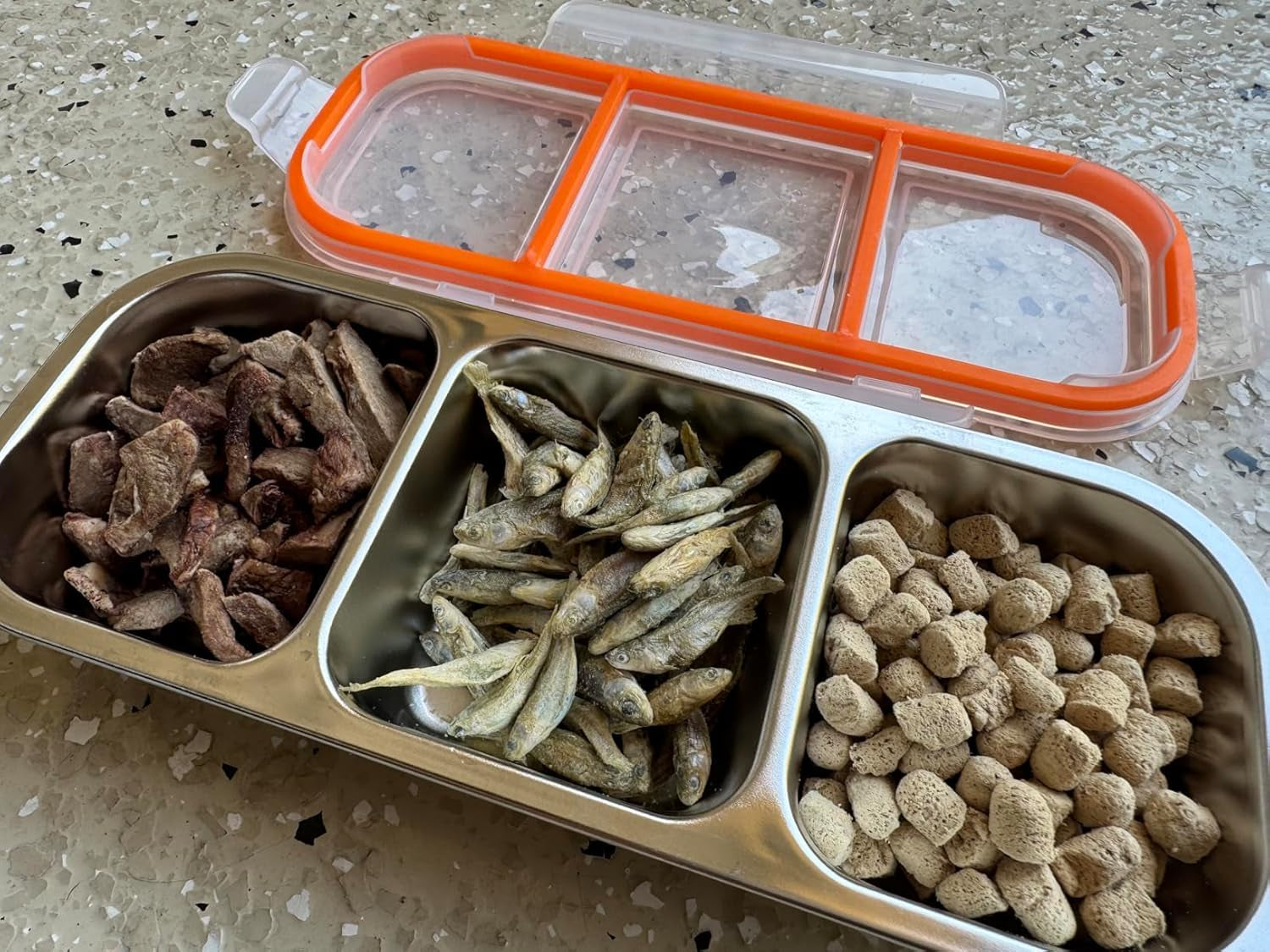 Snackle Box Container Stainless Steel, Reusable Snack Containers with Lids, 3 Compartment Divided Food Storage Containers for School, Home, Travel