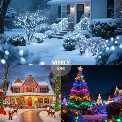 Halloween String Lights Battery Powered, 4 Pack Total 66.6 FT 200 LED Orange and Purple Halloween Lights Indoor Outdoor Decoration, Twinkle Fairy Light for Home Party Room Party Tree Decor