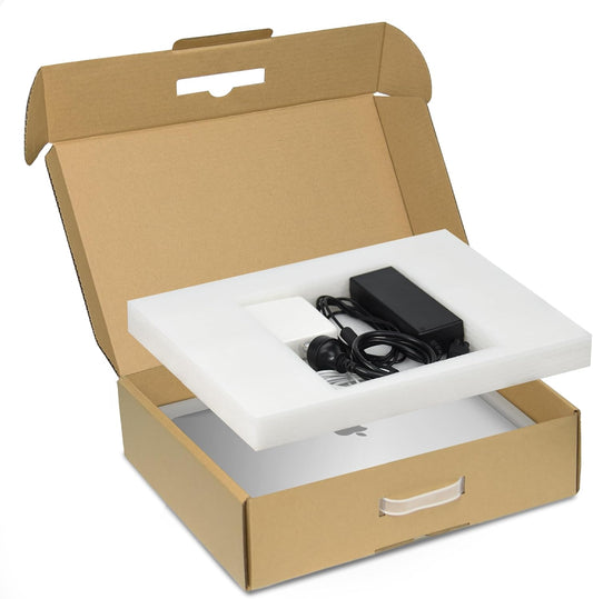 Laptop Shipping Box with Protective Foam for Up to 17.3-Inch Notebooks