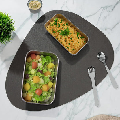 Stainless Steel Bento Box for Adult, 54Oz Metal Leak-Proof Lunch Box Containers, Double Layer Bento Lunch Box for Work Travel, Microwave Safe, with Detachable Divider