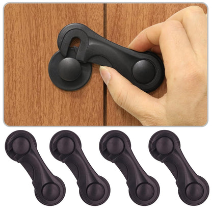 White Cabinet Locks 4 Pack + Black Cabinet Locks 4 Pack for Babies Safety