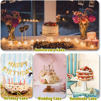 8 Inch Cake Pans Set, round Baking Pan Stainless Steel Layer Birthday Wedding Cake Oven Pans, Non Toxic & Heavy Duty, Deep Side & Mirror Finish, Dishwasher Safe, (2Pcs)