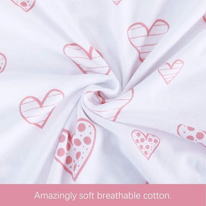 Nursing Pillow Cover 2 Pack for Boppy Pillow 100% Stretchy Cotton Large Zipper Super Soft & Breathable Infant Support Breastfeeding Cover for Moms or Little Girl Gifts