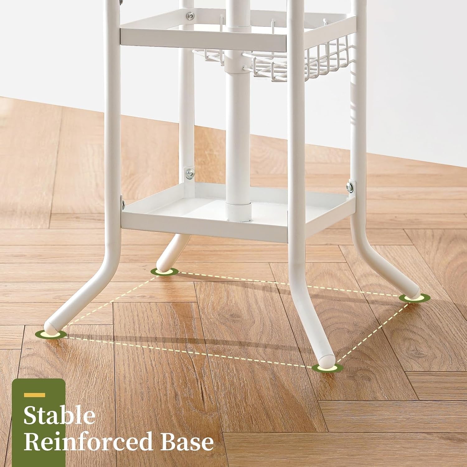 Coat Rack Freestanding, Coat Tree with Umbrella Holder, Metal Coat Rack Stand with 12 Hooks, Modern Coat Hanger Stand for Entryway, Purse Rack Hat Rack Stand for Living Room Bedroom Office