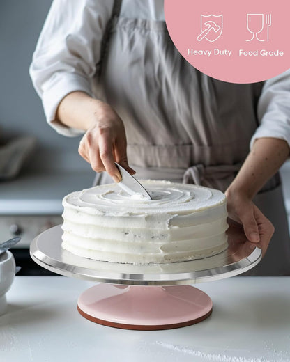 Aluminium Alloy Revolving Cake Stand 12 Inch Rotating Cake Turntable for Cake, Cupcake Decorating Supplies