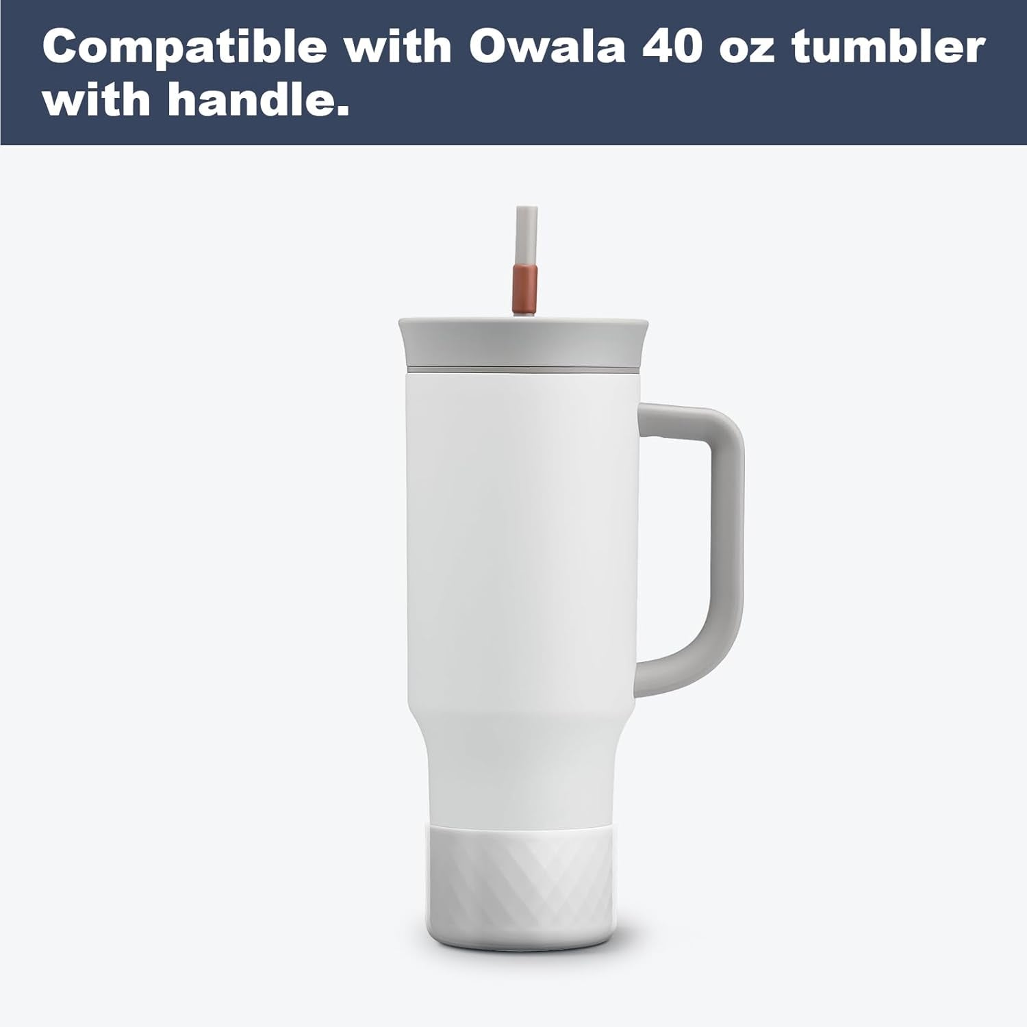 Silicone Boot for Owala 40 Oz Tumbler with Handle, Anti-Slip Protective Sleeve for Stainless Steel Triple Layer Insulated Travel Tumbler Accessories