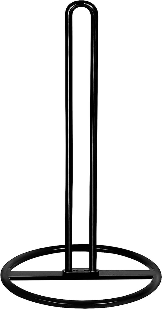 Paper Towel Holder Countertop, , Kitchen Paper Towel Stand Holder for Kitchen Organization and Storage, Paper Towel Holders for Standard and Large Size Rolls (Black)