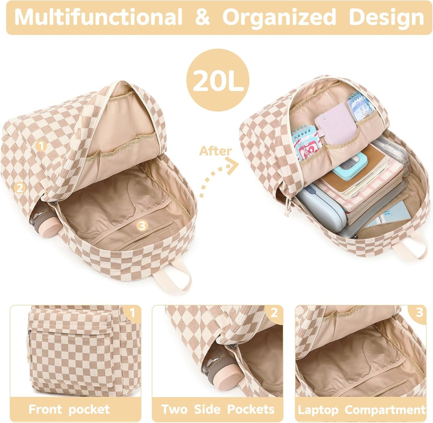 Backpack for Girls Kids Preschool Backpack with Lunch Box Kindergarten Bookbag Toddler School Bags Set