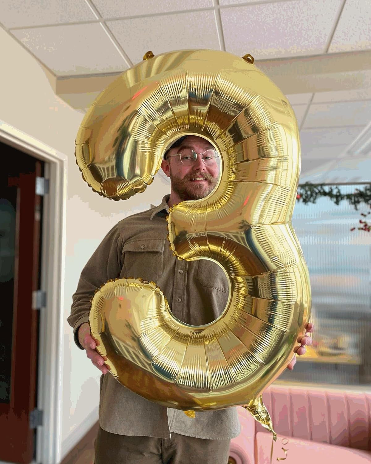 1 Balloon - Champagne Gold Birthday Number Balloons, 40 Inch Large Foil Balloons for Men Women Boys Girls Champagne Gold Themed Birthday Decorations