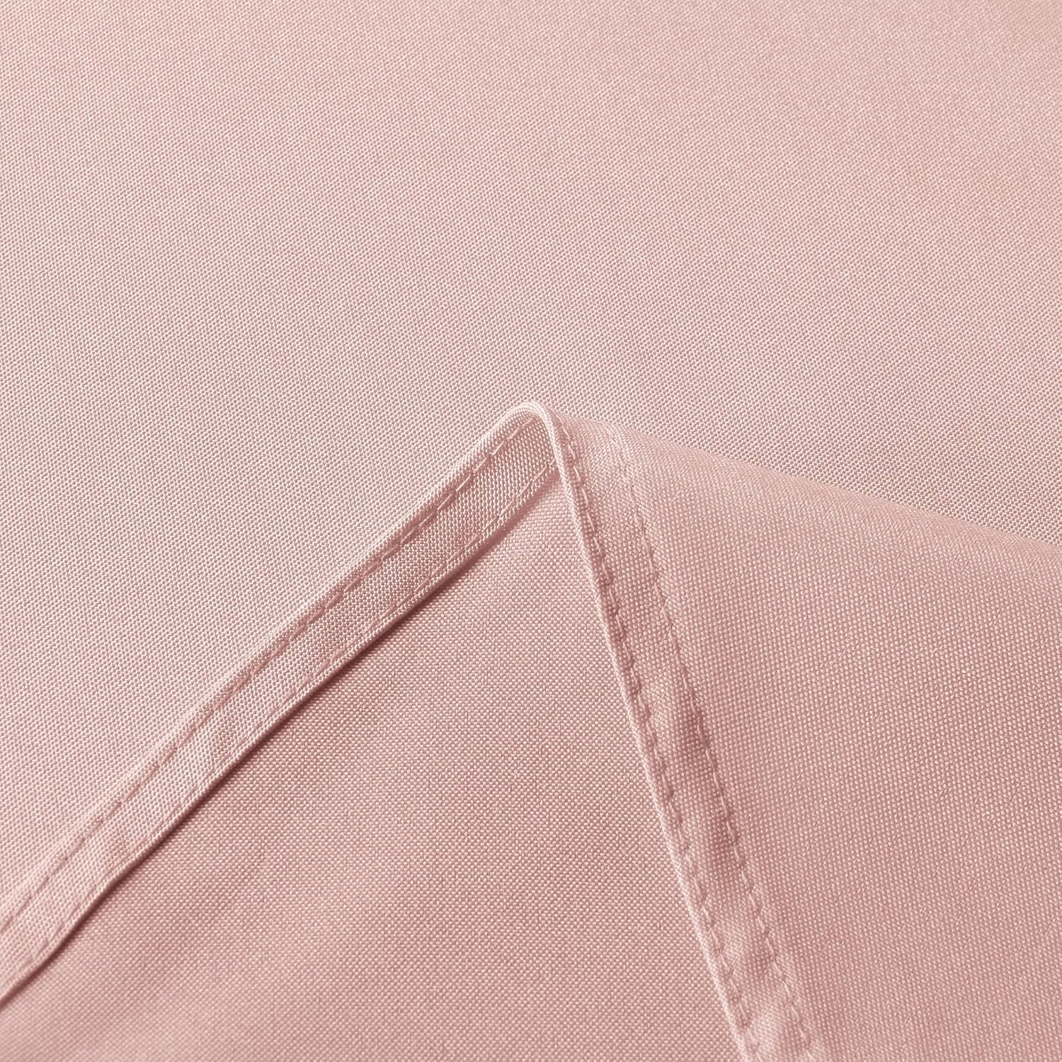 Rectangle Tablecloth - 60 X 84 Inch - Stain and Wrinkle Resistant Washable Polyester Table Cloth, Decorative Fabric Table Cover for Dining Tables, Buffet Parties and Camping, Blush