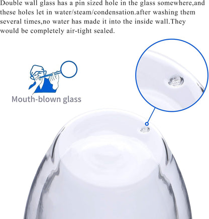 Espresso Cups Set of 2 with Handle,2.5Oz Clear Expresso Shots Cup,Espresso Shot Glasses,Double Wall Insulated Expresso Mugs,Tazas De Cafe Expreso,Microwave Dishwasher Safe,Suit for Espresso Machine