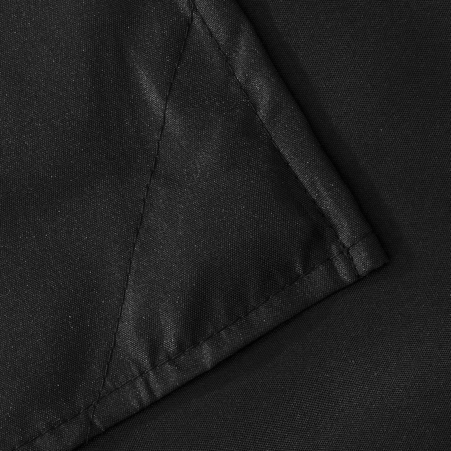 Fabric Shower Curtain or Liner with Weighted Magnets - Hotel Quality Opaque Black Shower Curtain for Bathroom, Machine Washable, Water Repellent - Black, 72X72