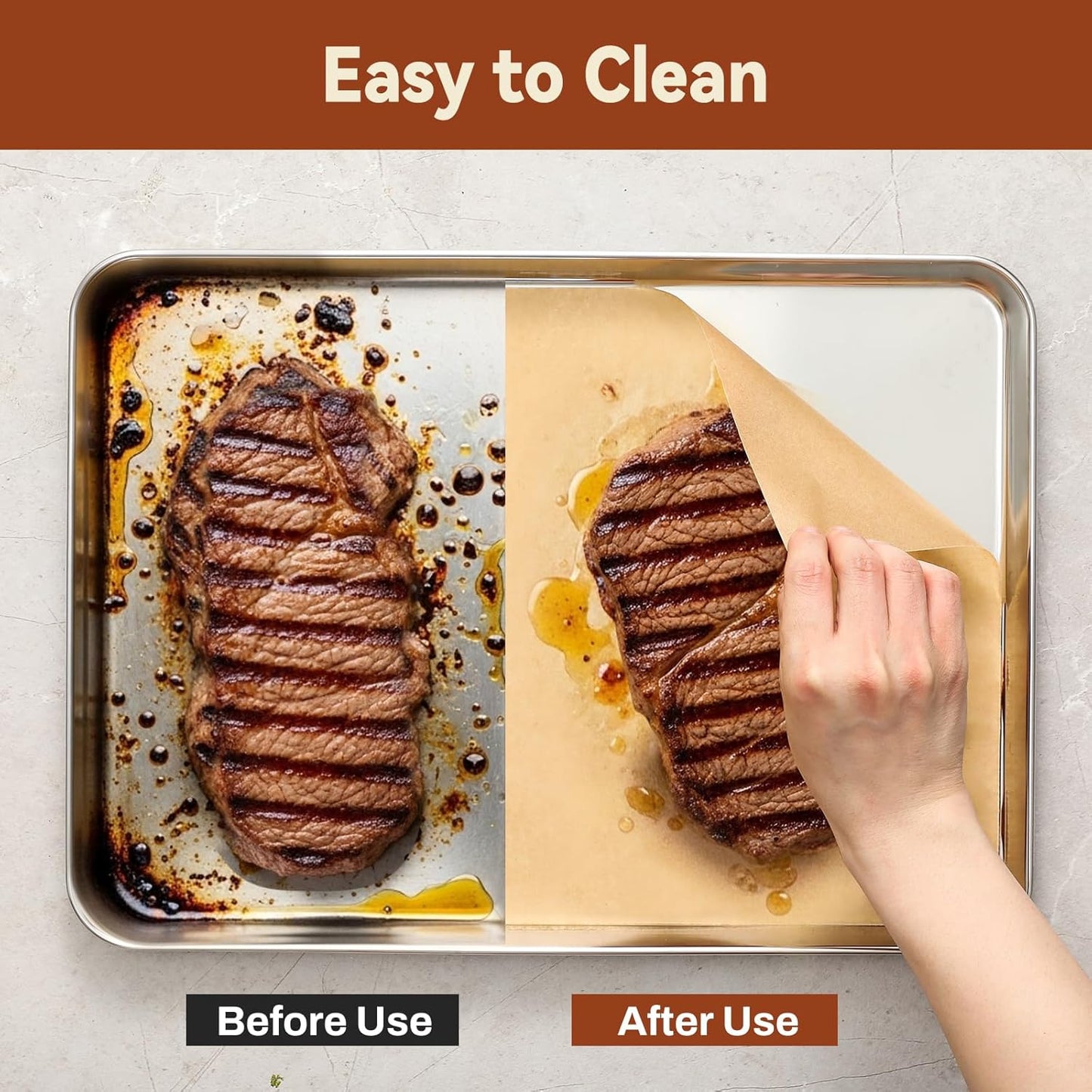 200 Pcs Parchment Paper Sheets, 12 X 16 Inch, Precut Non-Stick Parchment Sheets for Baking, Cooking, Grilling, Air Fryer and Steaming - Unbleached, Fit for Half Sheet Pans