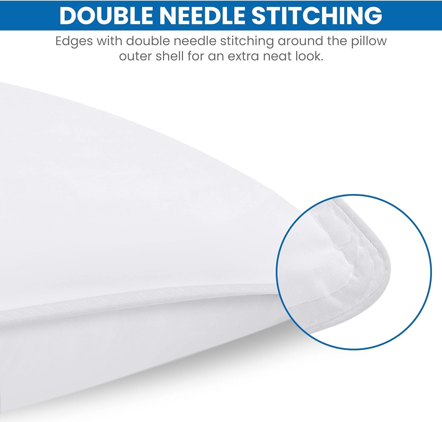 Bed Pillows for Sleeping (White), Queen Size, Set of 2, Hotel Pillow, Cooling Pillows for Side, Back or Stomach Sleepers