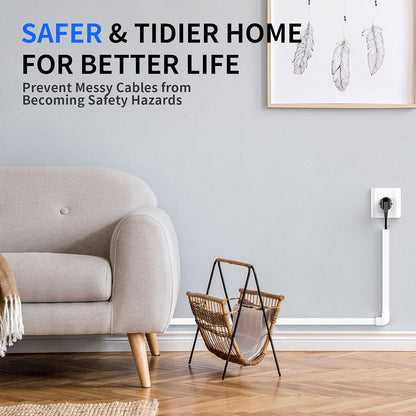 254In Cord Hider, One-Wire Cable Hider, Cable Covers for Cords on Wall, Easy-To-Install Cable Hiders for Mounted Tv, Cable Management Kit, L16.9In W0.59 H0.4In, White