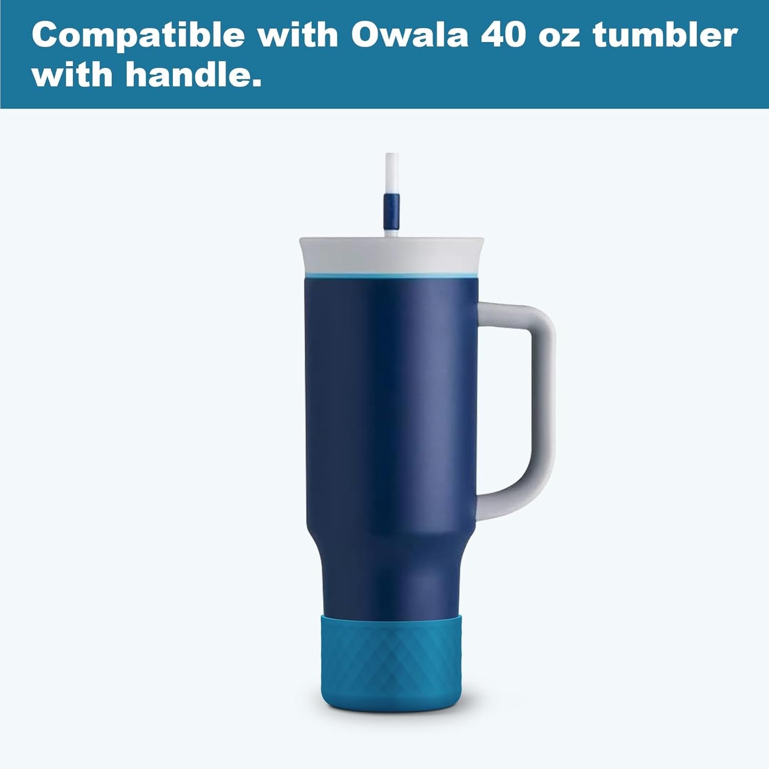 Silicone Boot for Owala 40 Oz Tumbler with Handle, Anti-Slip Protective Sleeve for Stainless Steel Triple Layer Insulated Travel Tumbler Accessories