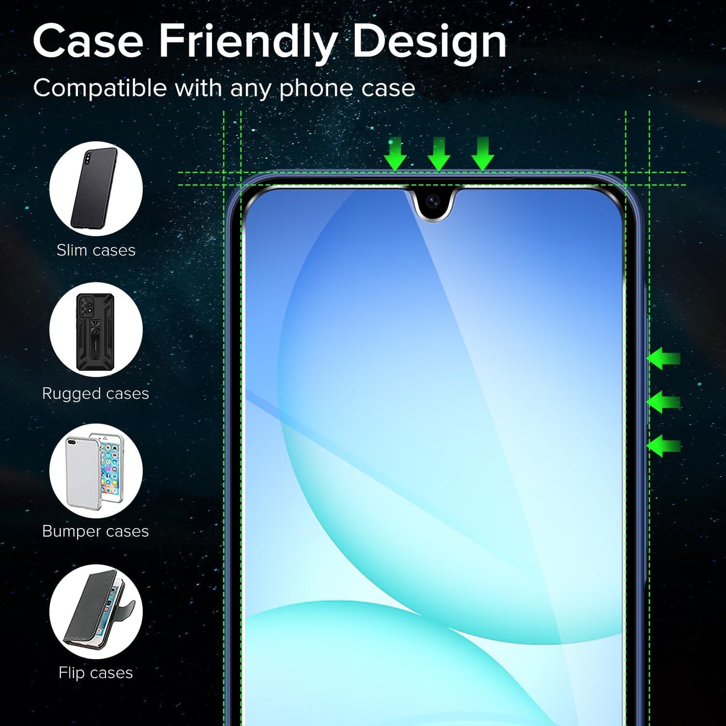 2 Pack Screen Protector for Samsung Galaxy A16 5G/Galaxy A17 5G, Tempered Glass Film, Alignment Frame, Easy Installation, Anti-Scratch Case Friendly Clear HD Film, 6.7-Inch