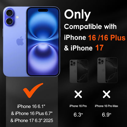 4-Pack Camera Lens Protector for Iphone 17 6.3"/ Iphone 16 6.1”/16 plus 6.7” Screen Protector Tempered Glass [Case Friendly][New Rersion],Scratch-Resistant,Clear+Black Circle