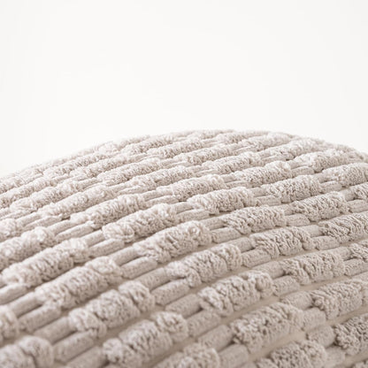 Taupe Long Lumbar Decorative Throw Pillow Covers 14X36 Inch for Bed Couch Bed Sofa, Rustic Farmhouse Boho Room Decor, Soft Striped Corduroy Rectangle Cushion Case 35X91 Cm