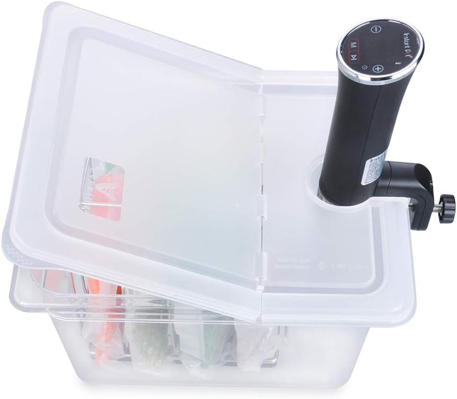Sous Vide Container 12 Quart EVC-12 with Collapsible Hinged Lid Compatible with Anova Nano or AN500-US00 or Anova Pro 3.0 or Anova Mini, Also Fits Instant Pot