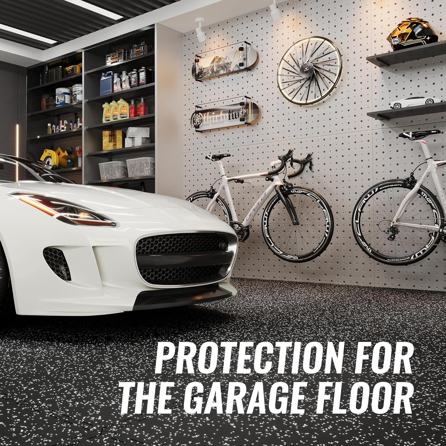 0.79-Inch Interlocking Rubber Gym Flooring Tiles for Home Fitness and Exercise Equipment Protection