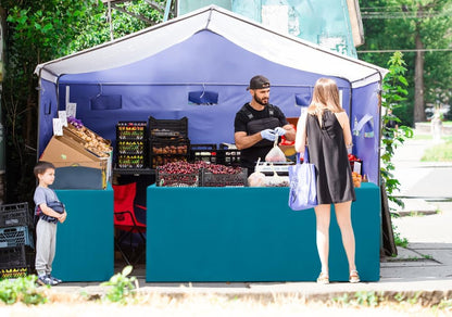 2 Packs Rectangle Fitted Tablecloth, 6 Foot Washable Fabric Table Cloth, Waterproof Polyester Table Cover for Party, Trade Show, Outdoor and Indoor (Teal, 30" X 72")