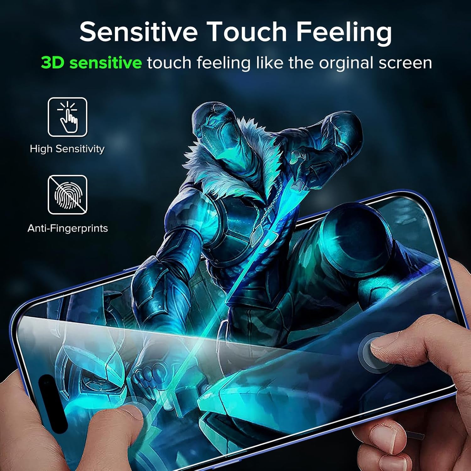 2-Pack Tempered Glass for Iphone 16 6.1"/ Iphone 15 6.1" Screen Protector with [Alignment Frame], Anti-Scratch, Case Friendly, Transparent HD Clear Film