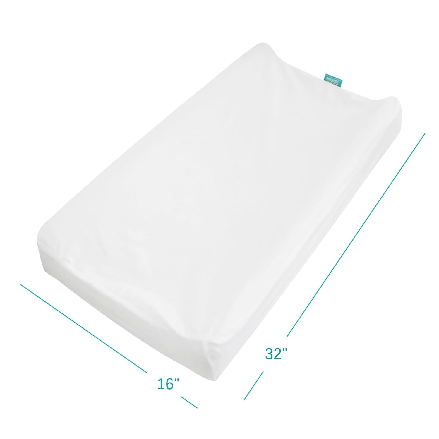 Changing Pad Cover Waterproof, 2 Pack Diaper Change Table Sheets for Baby Boys Girls, Fitted Cradle Sheets for 32"X16" Contoured Pad, Breathable & Ultra Soft, White