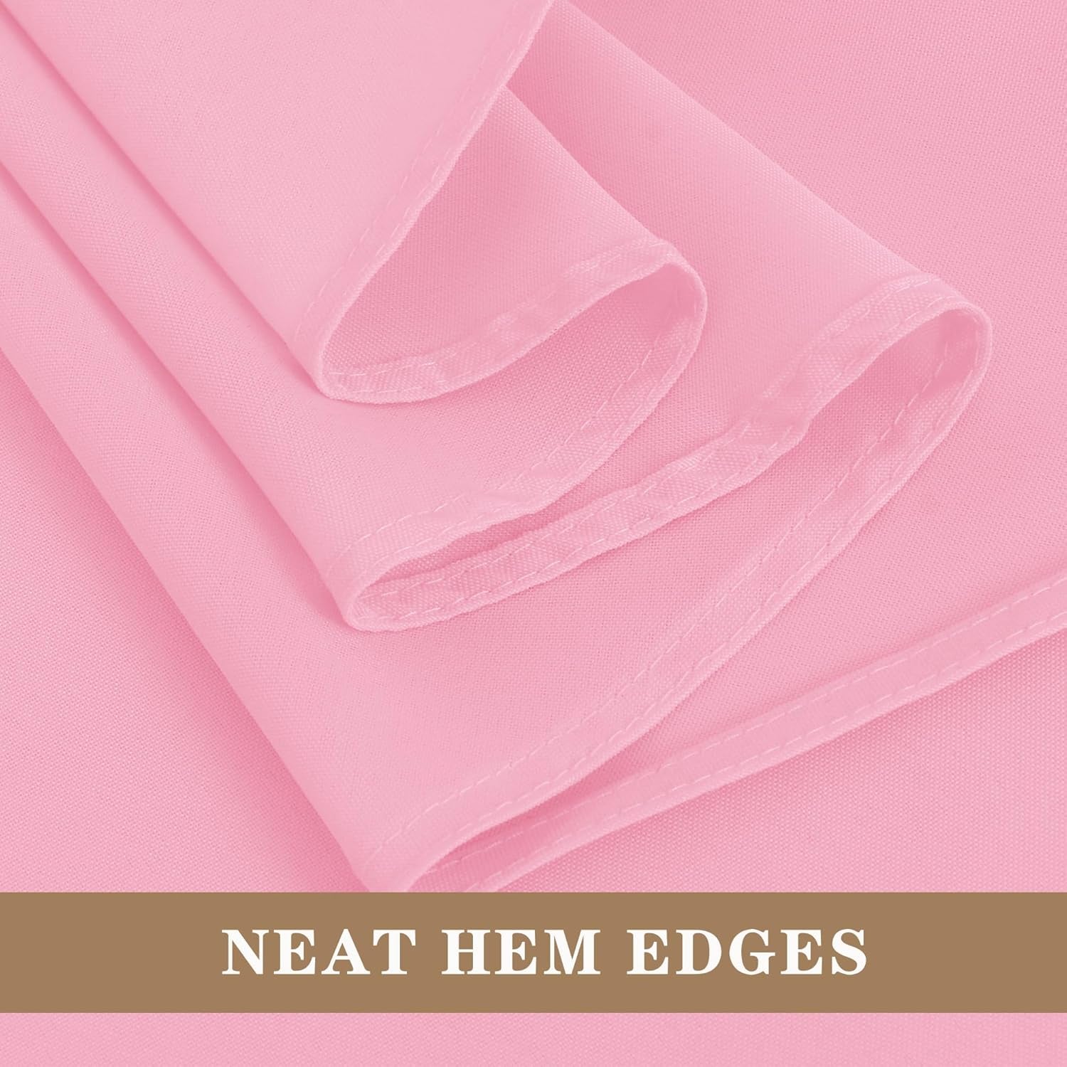 Rectangle Pink Tablecloths - 6 Pack, 70 x 120 Inches - Reusable and Washable Polyester Covers for 6-8 Ft Tables, Ideal for Weddings, Parties, and Banquets