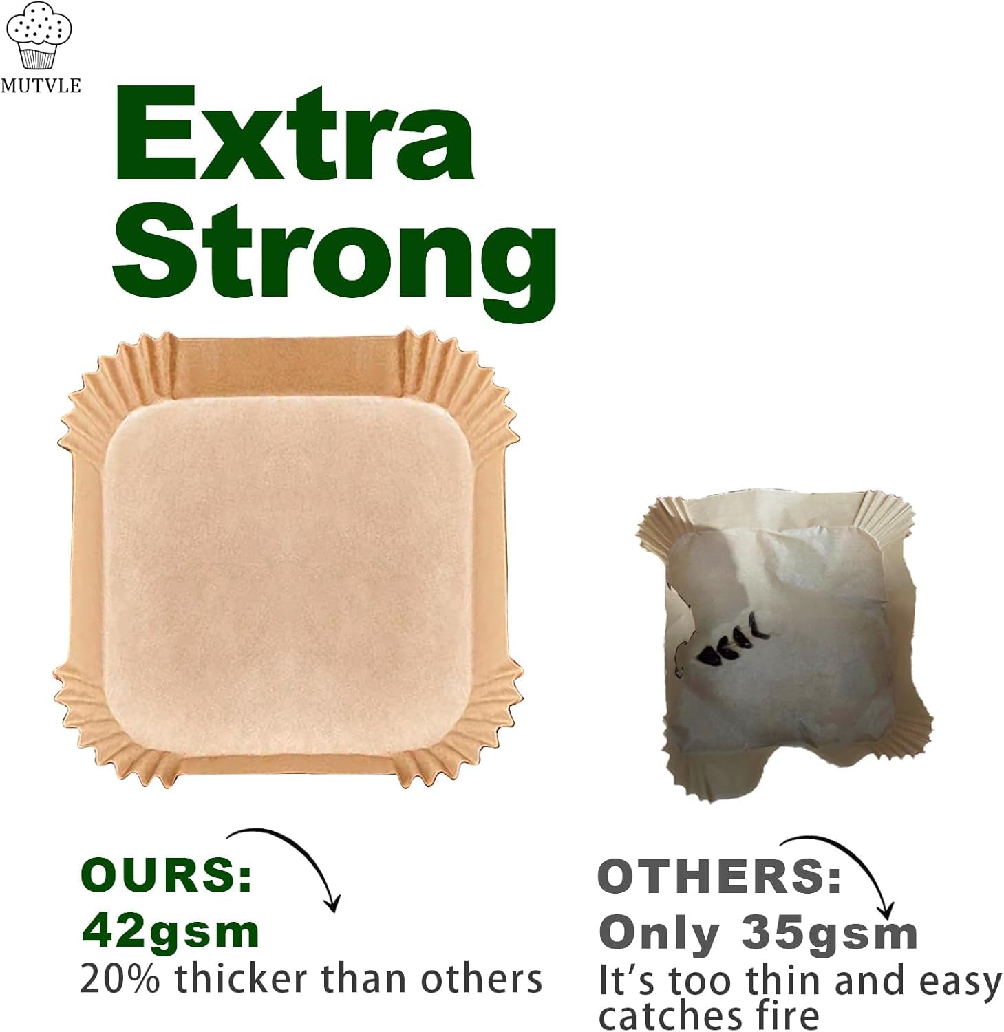 2 QT Air Fryer Liners for CHEFMAN 2 Qt Mini Air Fryer, Air Fryer Liners Disposable Small 2 Qt 2.6Qt, Small Airfryer Liners, DASH Air Fryer Liners