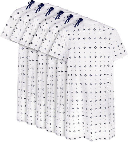 6 Pack Unisex Hospital Gowns, Patient Gowns for Women and Men with Back Tie, Comfortably Fits Sizes up to 2XL Blue
