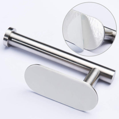 Self-Adhesive Toilet Paper Holder - No-Drill Stainless Steel Brushed Bathroom Accessory