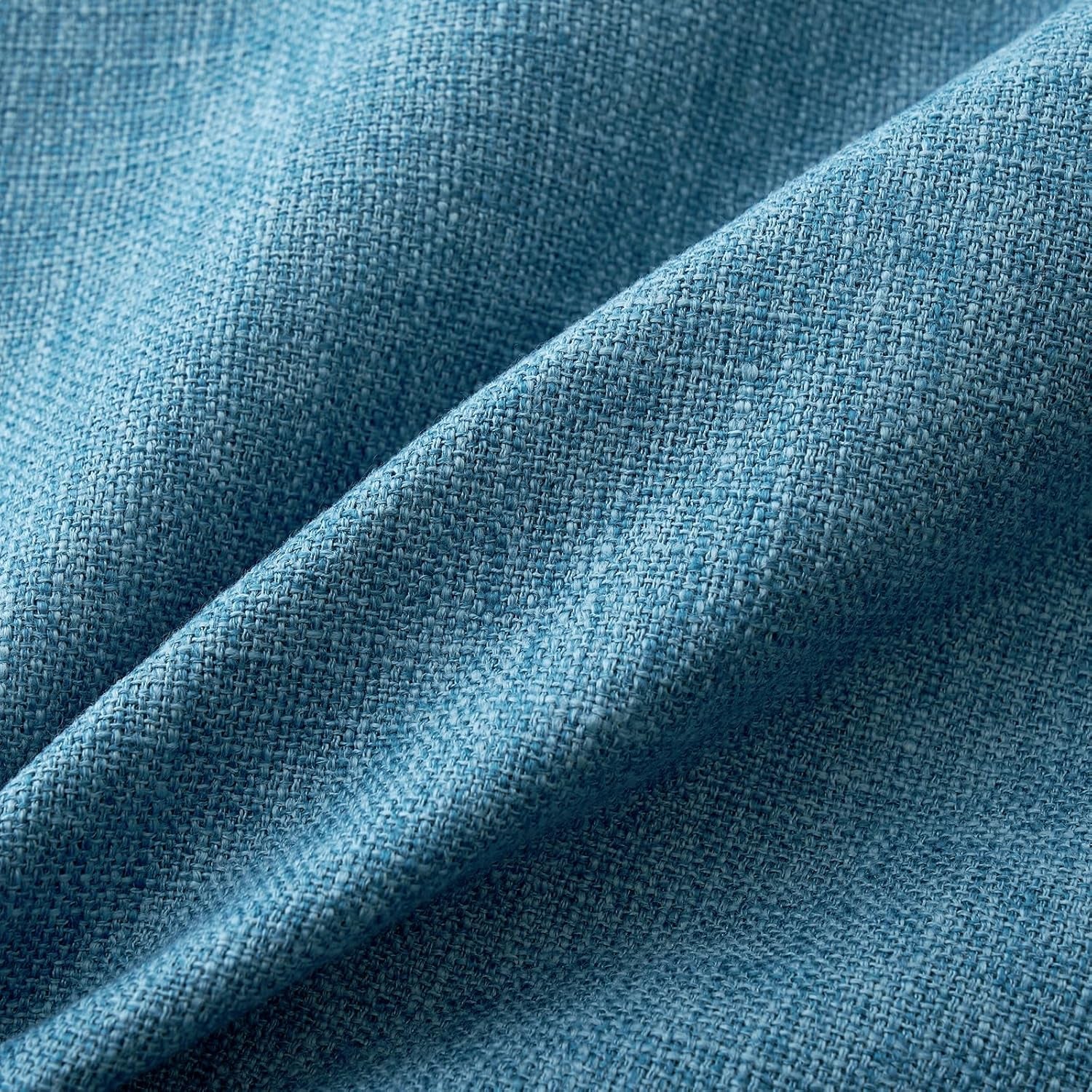 Pack of 2 Decorative Farmhouse Linen Pillow Covers Rustic Boho Accent Outdoor Couch Throw Pillow Covers for Cushion Bed Sofa Living Room Home Decor 18X18 Inch Blue