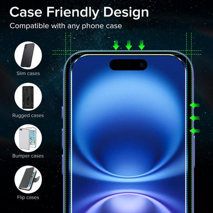 2-Pack Tempered Glass for Iphone 16 6.1"/ Iphone 15 6.1" Screen Protector with [Alignment Frame], Anti-Scratch, Case Friendly, Transparent HD Clear Film