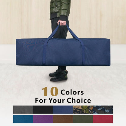 46 Inch Extra Large Zippered Duffel Bag for Travel Camping Sports Equipment Storage, Waterproof Foldable Luggage Bag with Padded Handles