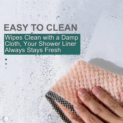 Clear Shower Curtain, 72X72 Plastic Shower Curtain, PEVA Waterproof Shower Curtain, Medium Weight Shower Curtains for Bathroom with 3 Weighted Magnets and 12 Rustproof Grommet Holes