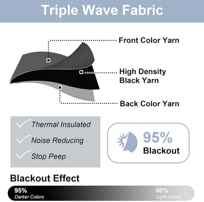 Black Valance for Window, Blackout Small Kitchen Curtain for Bedroom/Living Room, Rod Pocket Privacy Short Window Treatment Valance RV Bunk Panels, 60" Wx14 L