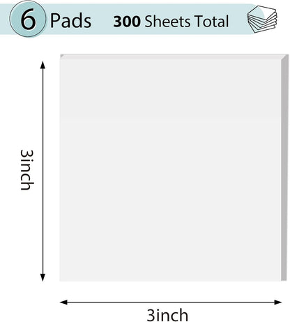 Transparent Sticky Notes - 3X3 Inch Clear, Waterproof Translucent Notes for Annotation - 300 Sheets