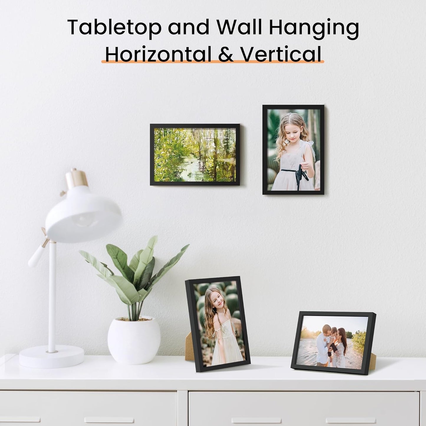 3 Pack 4X6 Picture Frame Bundle Wtih 4X6 Brwon Frames