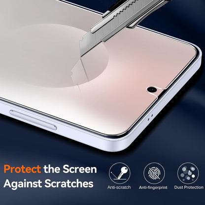 3-In-1 Case for Samsung Galaxy S25 Edge 5G 6.7" with 2 Pack Tempered Glass Screen Protector[Full Coverage], [Military Grade Protection] S25 Edge Slim Phone Bumper Cover Clear [Non-Yellowing]
