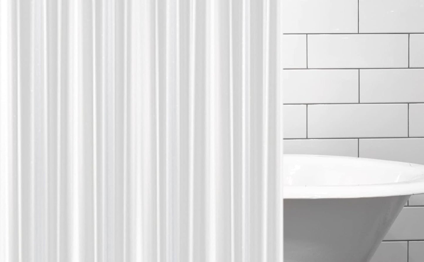 Clear Shower Curtain Liner Light Weight PEVA, Shower Liner 72X72 Inches, Waterproof, No Chemical Smell with 12 Rust Proof Metal Grommets Holes for Bathroom Shower Curtain