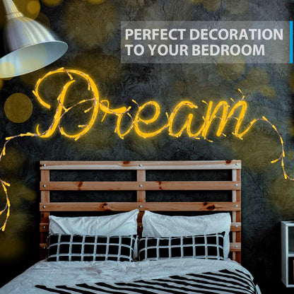 USB LED Fairy String Light, 1 Pack Copper Wire Fairy Lights for Indoor, Bedroom Festival Christmas Wedding Party Patio Decorative Window with USB Interface (16Ft./5M,Warm White)