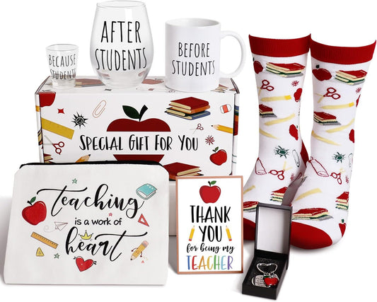 Teacher Appreciation Gifts, Best Teachers Gifts, Thank You Teacher Gift, Funny Back to School Gift for Teachers Women, 7 Pcs