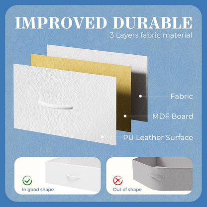 70-Inch Bedroom Dresser and TV Stand for 65-80 Inch TVs, Featuring 12 Fabric Drawers and Ample Storage, Ideal for Living Room, White Finish