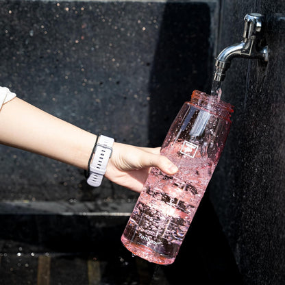 32 Oz Tritan Water Bottle with Chug Lid - Clear, Bpa-Free, Lightweight, Wide Mouth, Leak-Proof, Perfect for Gym, Travel, School, Office, and Sports (Cherry Blossom)