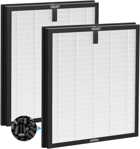 2 Pack F1 Replacement Filter for AMEIFU F1 Air Purifier, Double-Sided Air Purifier Filter for Home Large Room up to 2200 Sq Ft, H13 True HEPA and Activated Carbon, Replace Part #‎F1F
