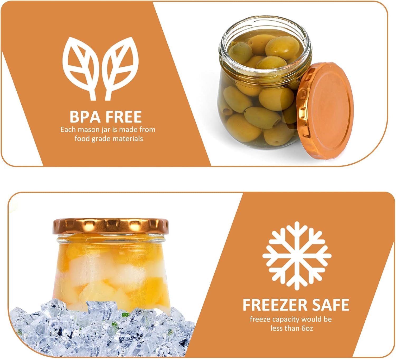 40-Pack 6 oz Mason Jars with Lids - Perfect for Canning, Jams, Honey, Wedding Favors, Shower Gifts, and DIY Spice Storage