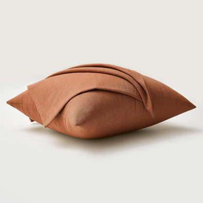 Set of 2 Rustic Linen Burlap Pillow Covers for Farmhouse Boho Decor - 18x18 Inch Accent Pillowcases for Sofa, Car, Couch, and Bedroom